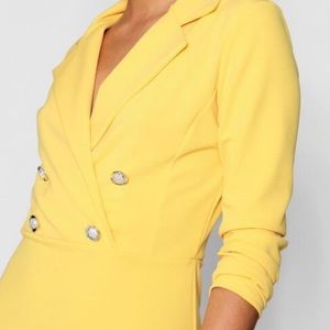 Ozzie blazer mini dress with military buttons